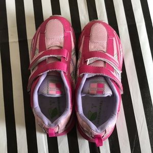Tsukihoshi girls velcro pink sneakers size 1